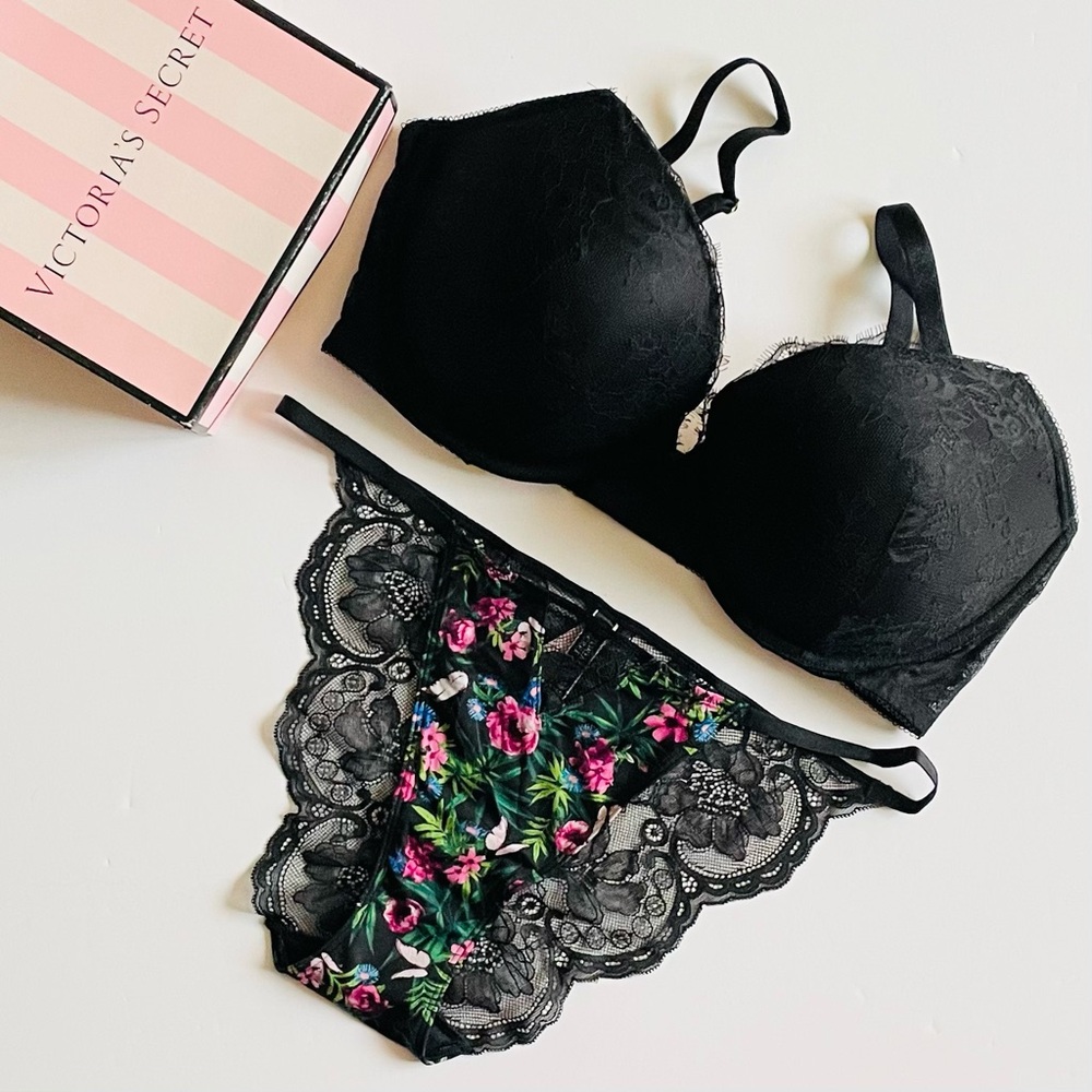 38DD XXL Victoria’s Secret black bra set